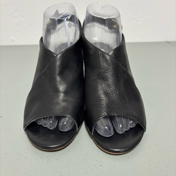 Dune London Black Leather Ignus Sandals Heels Women's 5 UK/ 38 EU/ 7-7.5 US - Picture 3 of 13